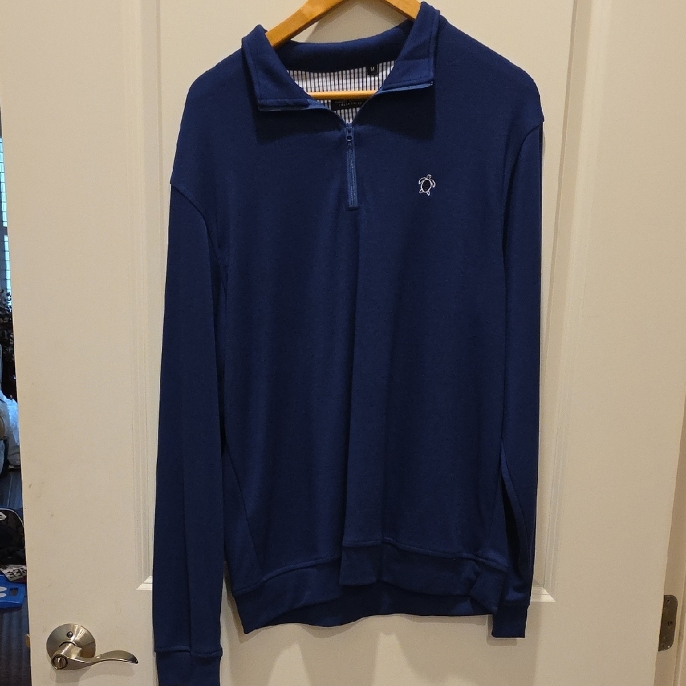 Men's Blue Half-Zip Sweater